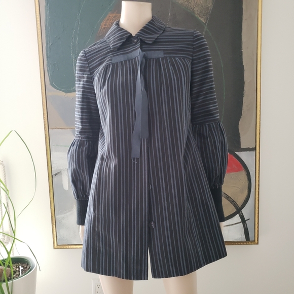 Noa Noa | Striped Padded Coat with Removable Cuffs - Picture 1 of 13